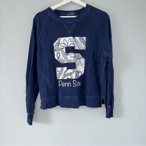 Universal Thread Navy Blue Graphic Crew Neck Sweater